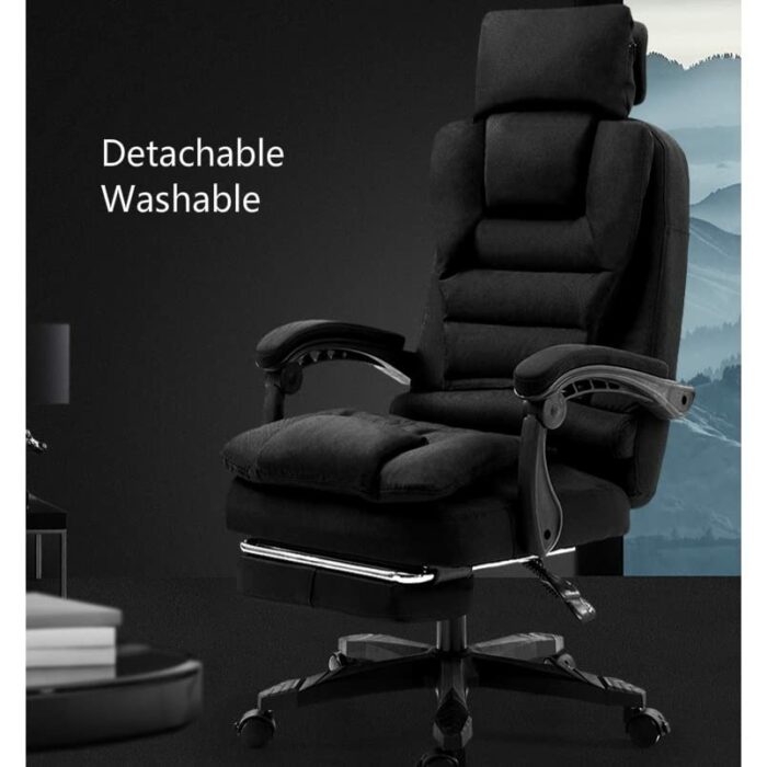 SLNFXC Computer Chair Home Fabric Leisure Boss Chair Washable Office Chair Swivel Lift Chairs Massage Recliner