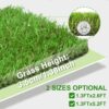 Artificial Grass Turf Rolls Lawn Realistic Astro Turf Grass Rug Carpet Synthetic Grass Mat for Garden Landscape Dog Pets Friendly for Patio Balco
