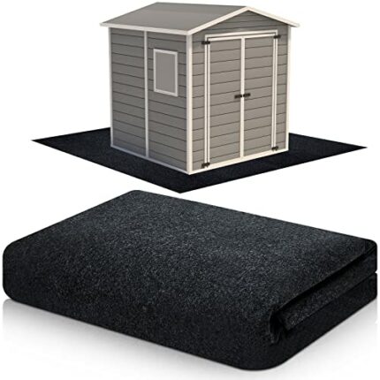 Haull Outdoor Storage Shed Floor Mat Waterproof Outdoor Carport Mat Thickened Soft Patio Furniture Mat Washable with Non Slip Backing, Storage Sh