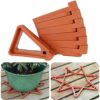 24 Pcs Flower Pots Feet Plant Pot Breathable Triangle Supports Invisible Flower Pot Risers Toes Lifters Potted Plant Stand for Indoor Outdoor Gar