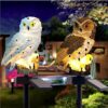 Apluskis Garden Ornaments Outdoor Owl Shape Light LED Solar Garden Light Owl Lawn Lamp Waterproof Solar Led Lights Outdoor Yard Garden Creative S