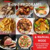 Tefal Easy Fry Precision 2-in-1 Digital Air Fryer and Grill 4.2 Litre Capacity 8 Programs inc Dehydrator Black EY5058, 1550W