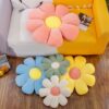 Small daisy flower shaped cushion office computer chair cushion sunflower tatami seat cushion petal pillow (blue,70 * 70cm)
