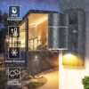 Unikcst Dawn to Dusk Outdoor Wall Lights Mains Powered IP44 Black Outside Light with Sensor 240V for Front Door Porch - Incl. 1X 5W GU10 LED Warm