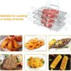 Air Fryer Rack for Ninja Dual Air Fryer,Multi-Layer Rack 304 Stainless Steel Air Fryer Accessories,Layered Dehydrator Racks,Air Fryer Rack for Ni