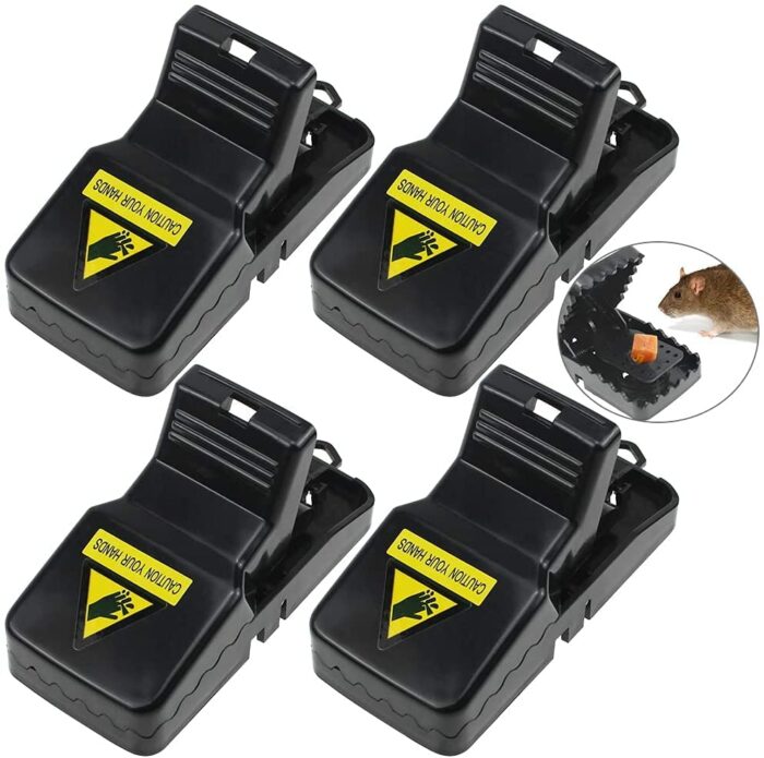Uwenkjie Rat Traps - 4 x Large Heavy Duty Rat Traps That Kill Instantly - Reusable Mouse Trap,Reusable Rat,Mouse Rodent solution