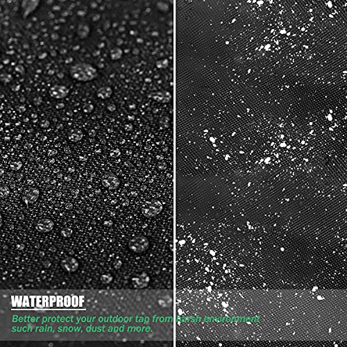 Outside Tap Covers for Winter, Large Outdoor Tap Cover Insulated Protector with Reflective Strip, Waterproof & Thickened Thermal Tap Jacket Prote