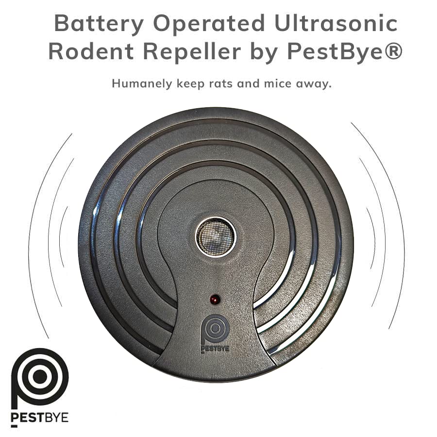 Pestbye® Long Life Battery Operated Sonic Rat and Mouse Repellent - Ultrasonic Rat & Mice Repeller - Set of 2