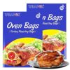 WRAPOK Large Turkey Roasting Bags Cooking Oven Chicken Bag For Meat Poultry Fish Seafood Vegetable - 4 Bags (17 x 21.5 Inch)