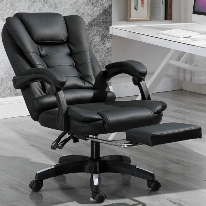 SDFGH Gaming Chair Lying Massage Lifting Rotatable Armchair Footrest Office Adjustable Swivel Leather Executive Massage Chair