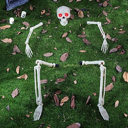 JOYIN Halloween Skeleton Ground Stakes Decoration, Full Size Skeleton Ground Stakes Prop for Yard Decoration Stakes, Outdoor Halloween Props, Hal