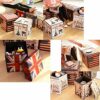 Black Temptation Folding Storage Stool Multifunctional Storage Chair Toy Storage Box-B1