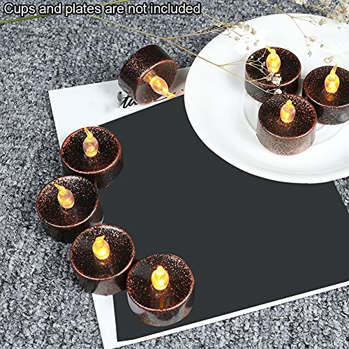 Yius 12Pcs Tea Lights Candles, Realistic LED Flickering Tea Candles, Battery Long Lasting Flickering Bulb Tea Lights for Party and Gifts Ideas Ho