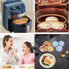 2Pcs Air Fryer Egg Mould, Silicone Muffin Trays Baking, Air Fryer Accessories, Silicone Moulds for Baking Cupcake Cases, for Making Muffin Cakes