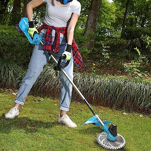 ELzEy Cordless String Trimmer/Edger Lawn Mower Household Small Portable Rechargeable Weeder Multifunctional Electric Lawn Mower