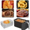 Air Fryer Rack for Ninja Dual Air Fryer, 304 Stainless Steel Three Layer Dehydrator Rack for Baking Roasting, Multi-Purpose Air Fryer Accessories
