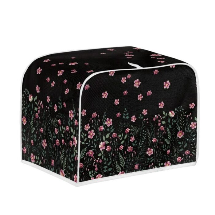 Kuiaobaty 2 Slice Toaster Cover Black Marble Texture,Bread Maker Cover Dustproof Caps for Two Slice Toaster Kitchen Appliance