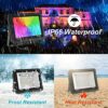 T-SUNUS 50W RGB LED Flood Lights, Colour Changing LED Security Light, 16 Colours & 4 Modes, UK 3-Plug & Remote Control, IP66 Waterproof, Outdoor