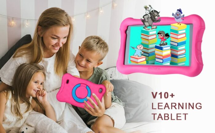 contixo Kids Learning Tablet 7-inch IPS HD Display, WiFi, Android 10, 2GB RAM 32GB ROM, Protective Case with Adjustable Bracket (Kickstand) and S