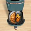Silicon Air fryer liner, gray round baking tray with spacer and gloves, reusable air fryer liners, Air fryers accessories.