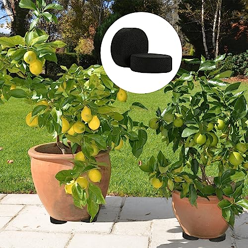 Elezenioc 40PCS Plant Pot Feet, EVA Foam, Black Non-Slip Mat, Thickened Design for Better Drainage, Prevents Staining, Suitable for Outdoor Plant