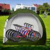 Bike Storage Tent, Outdoor Large Storage Sheds Covers for 4 Bikes, Waterproof Lawn Mower Garden Tools Shed Backyard Storage Tent Shelter