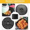 10Pcs Air Fryer Rubber Bumpers, Air Fryer Tray Rubber Feet Non-Scratch Protective Covers for Fryer Grill Pan Plate Replacement Parts Home Kitchen