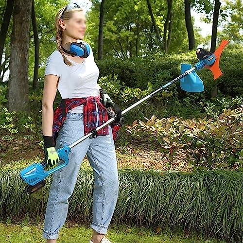 ELzEy Cordless String Trimmer/Edger Lawn Mower Household Small Portable Rechargeable Weeder Multifunctional Electric Lawn Mower
