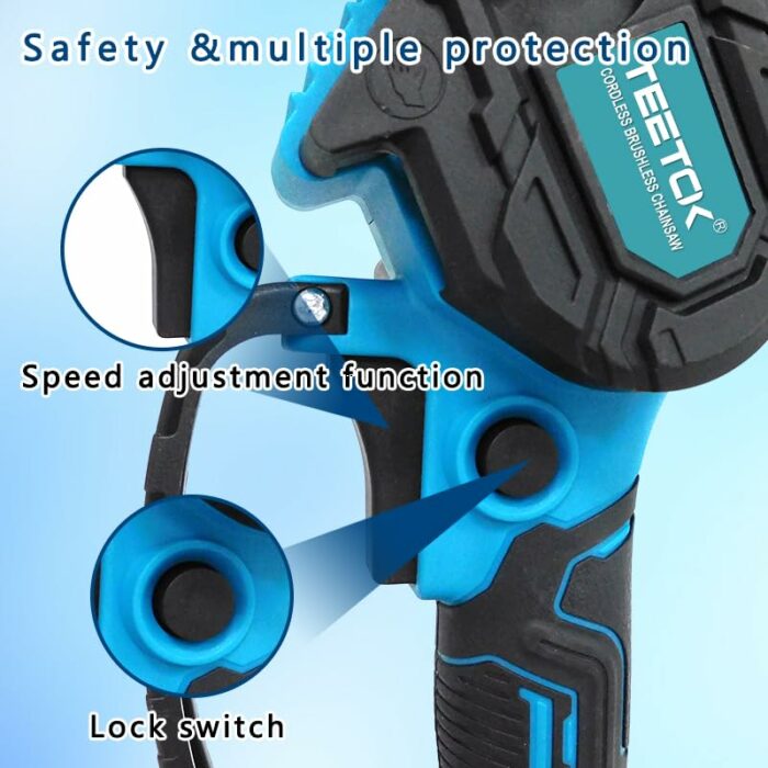 Cordless Pruning Saw 6 Inch, Brushless Chainsaw Replacement for Makita DUC101Z, Mini Chainsaw Battery Small Portable One-Handed Chainsaw for Gard