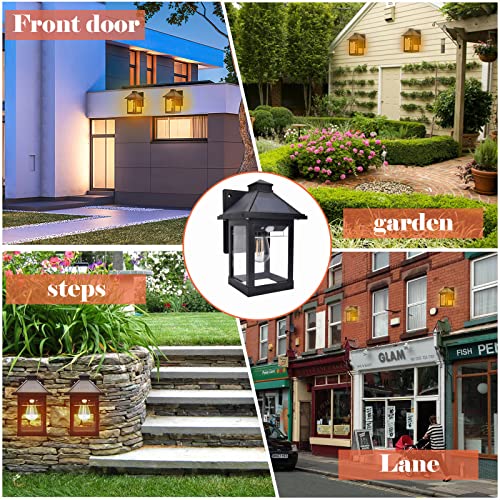 Nodfens 2 Pack Solar Lights Outdoor Garden, Solar Security Lights Outdoor Motion Sensor with 3 Modes, IP65 Waterproof Security Lights Outdoor Mot