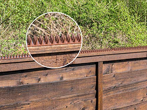 Prikkastrip Eco Fence Wall Spikes Garden Security Anti climb cat/intruder deterrent (5m, Grey)