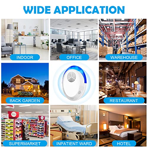 Indoor Ultrasonic Repellent Indoor Pest Controller, , 4Pack Mouse Mosquito Cockroach Insect Repellent, Suitable for Room Indoor Outdoor Warehouse