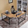soges Computer Desk L-Shaped Desk Large Corner Desk L(150+150) * W55 * H76 cm Office Table Computer Workstation for Home and Office, LD-Z01-OK