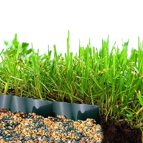 Garden Lawn Edging Border Plastic - 15CM X 9M aver Edging, Lawn Edging, Antirust Flexibility Sturdy Plastic Garden Edging Border Fence for Vegeta