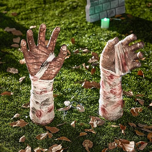 JOYIN Halloween Zombie Arm Stakes, Halloween Yard Ground-Breaker Stakes for Halloween Outdoor Yard Decorations
