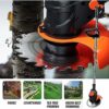 20V Cordless Trimmer, Adjustable Telescoping Handle Home Push Weeder With 6.1Ah Battery And Charger 20cm Cutting Width Adjustable Machine Head Li