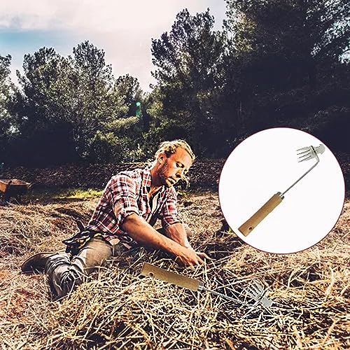 LPMXYW Weeding Tools For Garden Garden Weeder Tool Weeding Tool 4 Teeth Garden Root Remover Tool & Weeding Artifact Uprooting Multi Purpose Weede