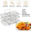 Air Fryer Rack for Ninja Dual Air Fryer,Multi-Layer Rack 304 Stainless Steel Air Fryer Accessories,Layered Dehydrator Racks,Air Fryer Rack for Ni