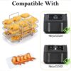 Air Fryer Rack for Ninja Dual Air Fryer,Multi-Layer Rack 304 Stainless Steel Air Fryer Accessories,Layered Dehydrator Racks,Air Fryer Rack for Ni