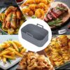 2Pcs Silicone Pot Double Air Fryer Liners Basket, Rack Accessories for Ninjas Dual Air Fryer, Oven, and Microwave
