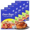WRAPOK Large Turkey Roasting Bags Cooking Oven Chicken Bag For Meat Poultry Fish Seafood Vegetable - 4 Bags (17 x 21.5 Inch)