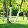 4pcs Tree Trunk Protectors, Plastic Spiral Tree Guards Trunk Protectors for Protecting Saplings Plants from Rodents Deer Rabbit Mowers (2 Sizes)