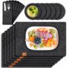 Tendak Heat Resistant Mat for Air Fryer, 4 Pcs Kitchen Heat Protector Mat 2 Shape with Appliance Sliders Function for Ninja Air Fryer, COSORI, To