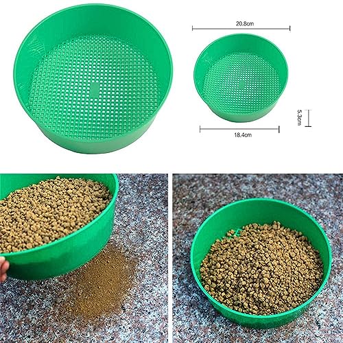 NC 2 Pieces Garden Sieve Floor Sieve Sand Sieve Plastic Garden Stone Sand Soil Seedling Mesh Sieve Gardening Garden Tools Garden Plants Seedling