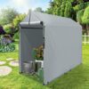 Raysfung Outdoor Storage Shed 6 x 3Ft Heavy Duty Portable Storage Shelter with Roll-up Zipper Door for Bike, Mower, Garden Storage