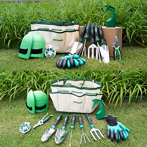 DEWINNER Garden Tool Set, Hand Tool Gift Kit, Outdoor Gardening transplanting for Gardener, with heavy duty hold bag for storage
