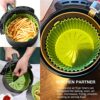2 Pack Air Fryer Silicone Pot Liners, Replacement of Parchment Paper Liners, Non-Stick Reusable Air Fryer Liners (Top6.3"+Bottom5.3'')