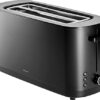 ZWILLING ENFINIGY Long Slot Toaster, 3 Automatic Programs, 7 Degree Toasting, Shut Off Function, for 4 Short or 2 Long Slices, Silver
