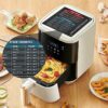 2 Pack Air Fryer Magnetic Cheat Sheet - Air Fryer Cooking Times Chart Magnet Accessories, Airfryer Accessory Quick Reference Guide for Cooking an