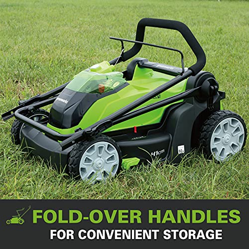 Greenworks 40V 41cm mower, trimmer, spool with 2x2Ah Battery/charger
